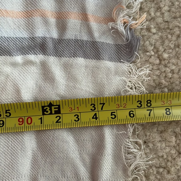 A New Day Plaid Scarf - Gray & Light Orange - Picture 4 of 5